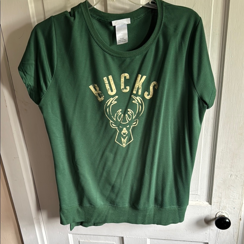 NBA Milwaukee Bucks Green Graphic Short Sleeve T-Shirt